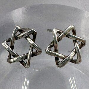 Tiffany & Co Star of David Stud Earrings Elsa Peretti Spain 925 Six Point Star